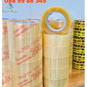 BĂNG KEO TRONG 200YA  NAM PHÁT – DÍNH CHẮC, BỀN LÂU, GIÁ TỐT TẠI XƯỞNG
