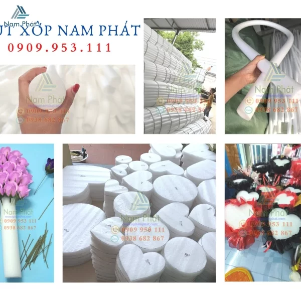 ỐNG XỐP PE FOAM CẮM HOA, CỐT HOA GIẢ TẠI TPHCM, BÌNH DƯƠNG